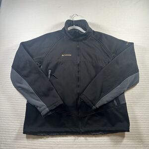 Columbia Men’s XL Black Full Zip Softshell Jacket Outdoor Omni-Shield